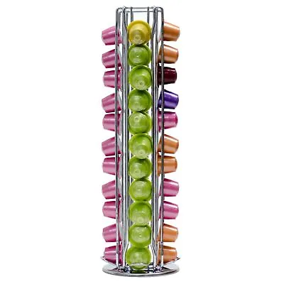 Nespresso Coffee Pods Holder Dispenser Rack Holds 44 Capsules 360 Rotates • $12.17