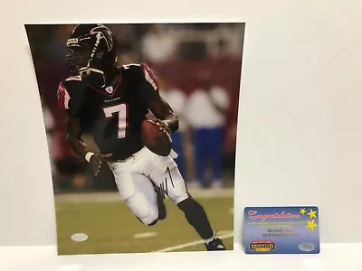 Michael Vick Signed 8x10 Photo Atlanta Falcons Mounted Memories COA • $25