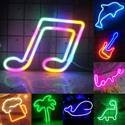 £8.79 • Buy Neon Sign Light LED Wall Night Art Decor Lamp For Kids Bedroom Xmas Home Party
