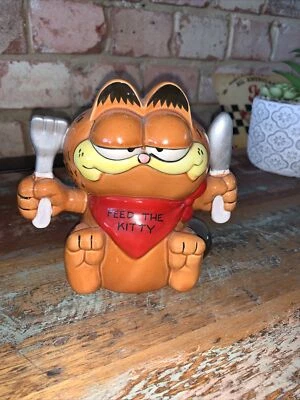 £30 • Buy Garfield 1981 Vintage Ceramic Money Box Bank Figure Statue Enesco Vgc