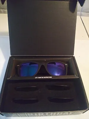New Marlboro Sunglasses Three Color Lenses Gold Blue Black - Happy Birthday  • $6.99