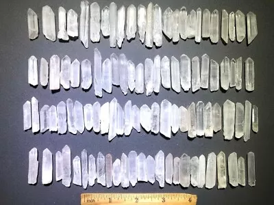 100pcs Bulk Rough Crystal White Quartz Small Points Terminated Wand Specimens • $20.95