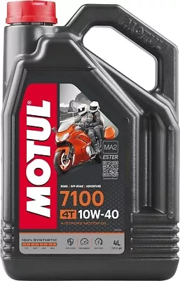 Motul 7100 4T 10W-40 Synthetic Oil 4 Liters (104092) • $56.58