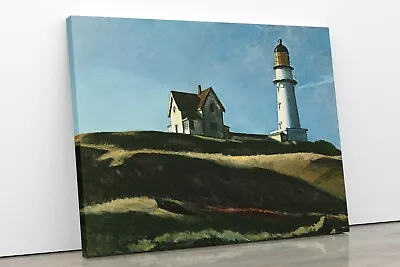 EDWARD HOPPER Lighthouse On The Hill Modern Canvas Wall Art Picture Print Home • £11.99