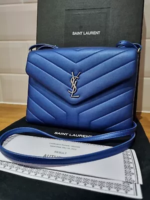 Yves Saint Laurent Blue Metallic Crossbody Bag Stunning • £699.99