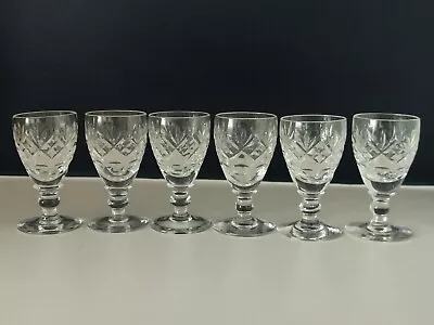 £15.99 • Buy Full Set 6 X Vintage  Royal Doulton Georgian Cut Crystal Liqueur Glasses - VGC