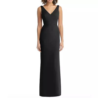 Nordstrom Womens Formal Maxi Dress Gown Size 6 Black Sleeveless Prom Sheath • £64.60