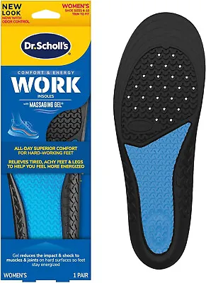 Dr Scholls Insoles Women WORK Massaging Gel Full Shoe Insole Size 6-10 (1 Pair) • $15.75