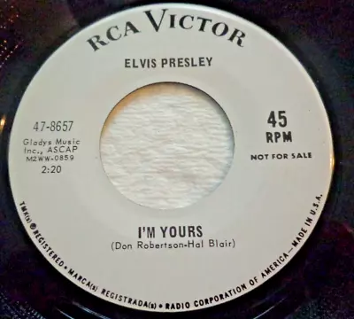 Mint Vinyl-elvis Presley   I'm Yours/it's A Long Lonely Highway  Promo • $10