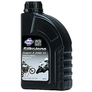 Silkolene Super 4 20W-50 4-Stroke 4T 20W50 Motorcycle Bike Engine Oil 1L • £13.09