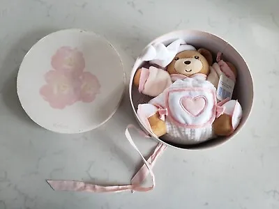 Kaloo Lilirose Chubby Bear Rattle Comforter Soft Toy Boxed Pink Heart • £30