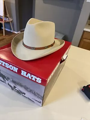 Vintage Stetson James Dean Cowboy Hat 5X Beaver Size 7-3/8 W/box Nice • $350