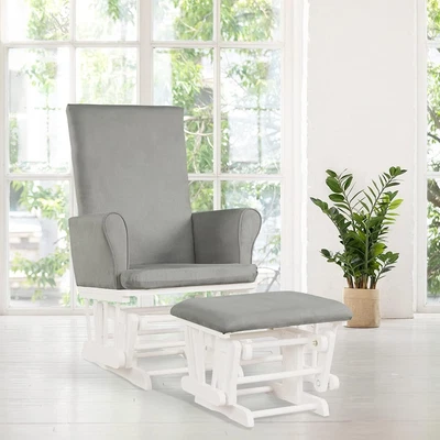£207.99 • Buy Gentle Gliding & Ergonomic Design: COSTWAY Nursing Glider & Footstool
