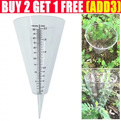 Cone Rain Gauge Measurement Ground Precipitation Garden Rainfall Measuring To YK • £6.65