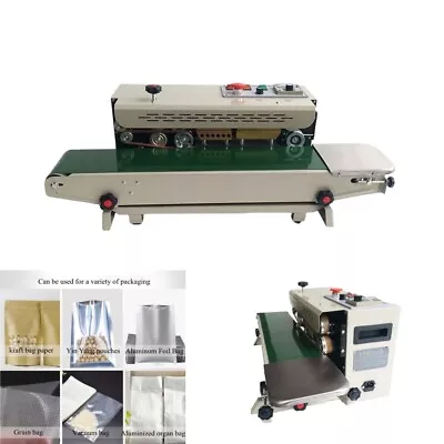 Automatic Plastic Film Sealer Food Packaging Machine FR-880 W/ Embossed Printing • $298.92