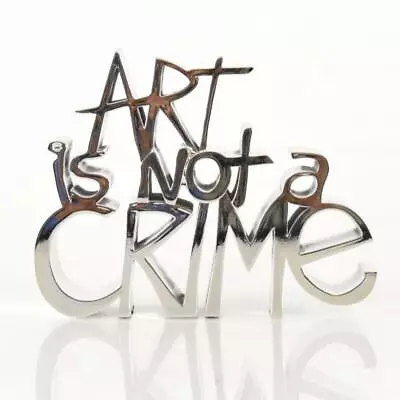 Mr. Brainwash  Art Is Not A Crime Hard Candy Silver 21 Sculpture HAND SIGNED COA • $1695