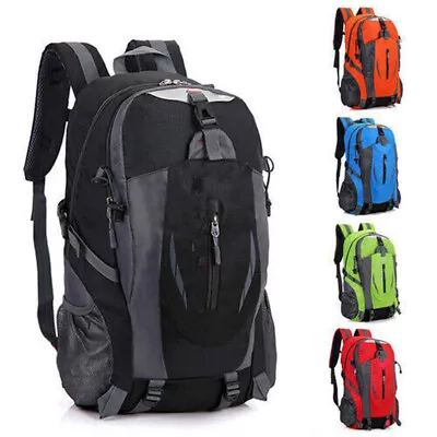 40L Large Waterproof Backpack Bag Camping Walking Hiking Outdoor Travel Rucksack • £10.85