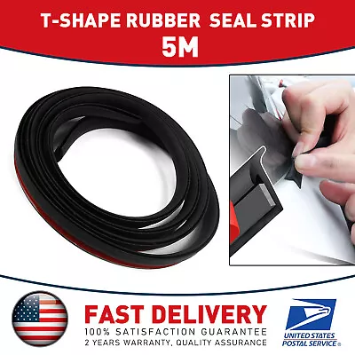 16.5Feet T Shape Rubber Car Seal Weather Strip Door Edge Moulding Trim Universal • $8.88