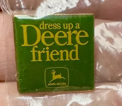 JOHN DEERE 'Dress Up A Deere Friend' Lapel Hat Pin • $12