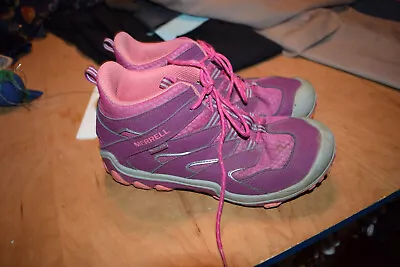 Merrell Chameleon 7 Access Mid Youth Girl's Size 5 M Shoes Berry Waterproof Boot • $0.99