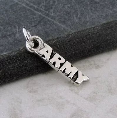 925 Sterling Silver Army Charm - Military Charm - Army Mom Charm Gift Jewelry • $12.95