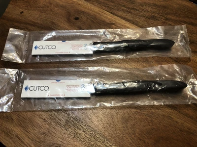 $84.99 • Buy NEW CUTCO 1759 KI Serrated Edge Steak Knives W/ Dark Brown Handle (Lot Of 2) USA