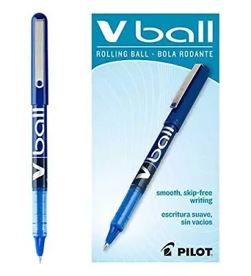 PILOT VBall Liquid Ink Rolling Ball Stick Pens Extra Fine Point Blue Ink • $22.99