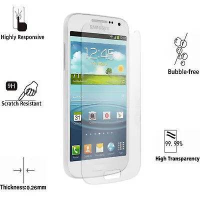 For Samsung Galaxy S4 Mini I9190 Tempered Glass Screen Protector - CRYSTAL CLEAR • £2.99