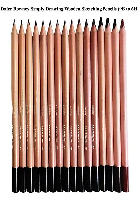 Daler Rowney Simply Sketching And Drawing Wooden Pencil 9B To 6H Set Of 22 • £11.76