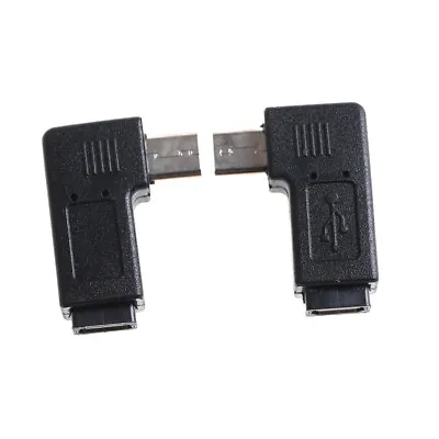 2 X 90Degree Micro Left &Right Angle Usb Male To Female Plug Adapters Charhm • $1.55