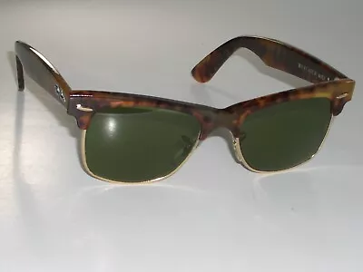 Vintage B&l Ray Ban W1271 Antique Tortoise Rb3 Uv Glass Wayfarer Max Sunglasses • $439.99