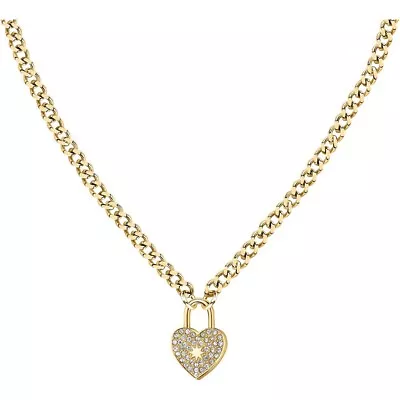 Necklace MORELLATO Women's Hug Golden Heart Padlock SABG25 • $74.89