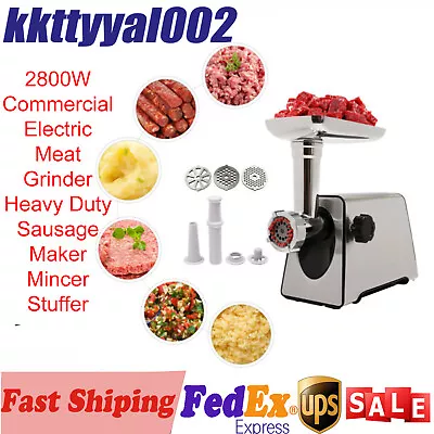 2800W Commercial Electric Meat Grinder Heavy Duty Sausage Maker Mincer Stuffer • $64