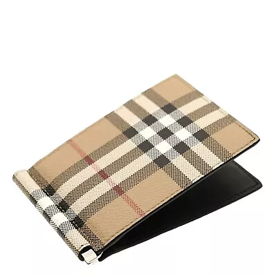 Burberry Money Clip Wallet Vintage Check New • $297