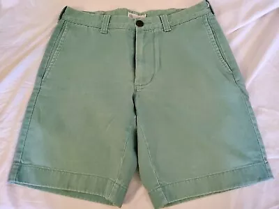 Men's J. Crew Solid Teal Green Flat Front Chino Casual Cotton Short 30 2013 NWOT • $35.99