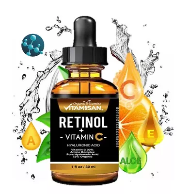 $11.05 • Buy Retinol Serum Vitamin A + HyaluronicAcid Face Anti-Wrinkle/Aging Retinol Cream
