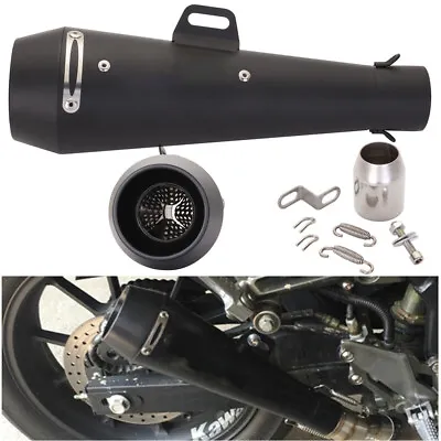 M4 Motorcycle Exhaust Muffler Pipe Exhaust Black For GSXR 750 YZF R6 Universal • $47.88