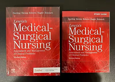 Lewis's Medical Surgical Nursing Textbook & Study Guide 11th Edition • $39.95