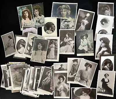 1900's Actress Actor Cards  Job Lot Of 95  Postcards  Most  Photos Edwardian • £13.50