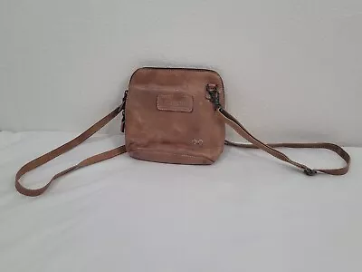 Bestu Mason Tan Leather Ventura Small Crossbody Zip Bag • $70