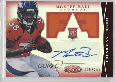 2013 Certified Freshman Fabric Mirror Red Signatures Montee Ball Rookie Auto RC • $6.79