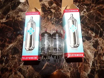 $169.99 • Buy 2 Excellent Strong Rare Telefunken Medical Red Tip Rib Plate 12ax7  Tubes  #ED92