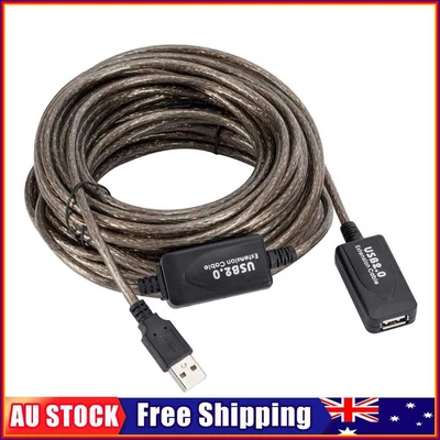 $23.29 • Buy USB2.0 Male To Female Active Repeater Extension Cable Cord Adapter (15m)