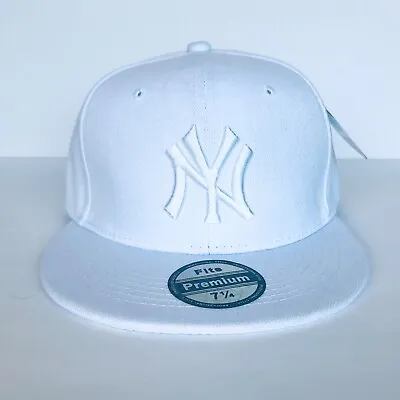 $13.45 • Buy NEW Mens New York Yankees Baseball Cap Fitted Hat Multi Size All White