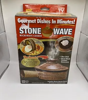 Stone Wave Microwave Cooker Non-Stick Ceramic Stoneware Bake AS Seen On TV NEW! • $19.49