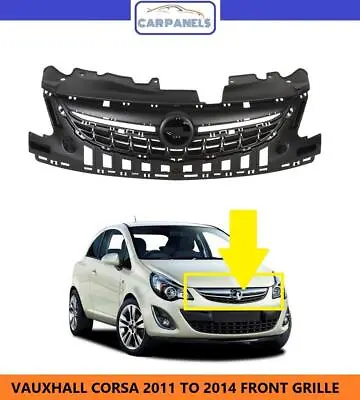 Vauxhall Corsa D Front Grille 2011-2014 Upper Main Radiator Badge Grille New • £52.49