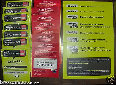 7 Services Guide + 7 Activation Cards Straight Talk Service Motorola W418g • $23.63