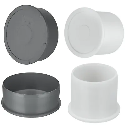 Socket Plug 32mm 40mm 50mm 75mm 110mm Waste Pipe Soil Pipe Vent Pipe Cap Blank • £2.49