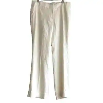 J.CREW Herringbone Cuffed Wide Leg Linen Lined Pants Size 10 • $30.88