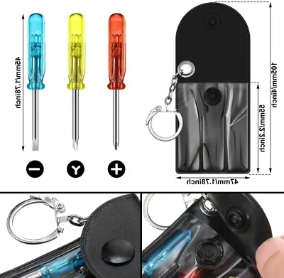 Mini Screwdrivers Set Of 3 Keychain Great For Small Projects Or Gifts. US Ship • $3.99